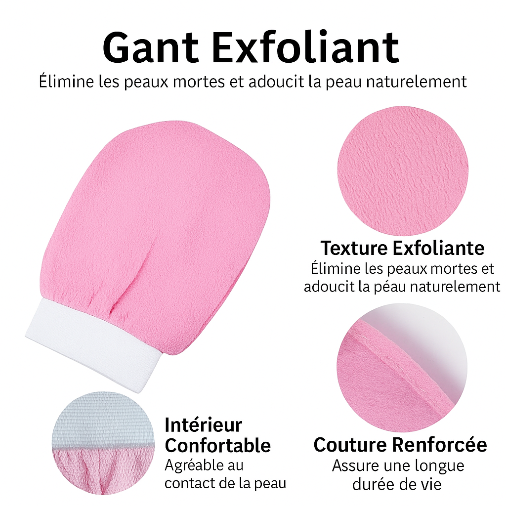 LexcurTouch® - Gant d'exfoliation spécial poils incarnés et peaux mortes