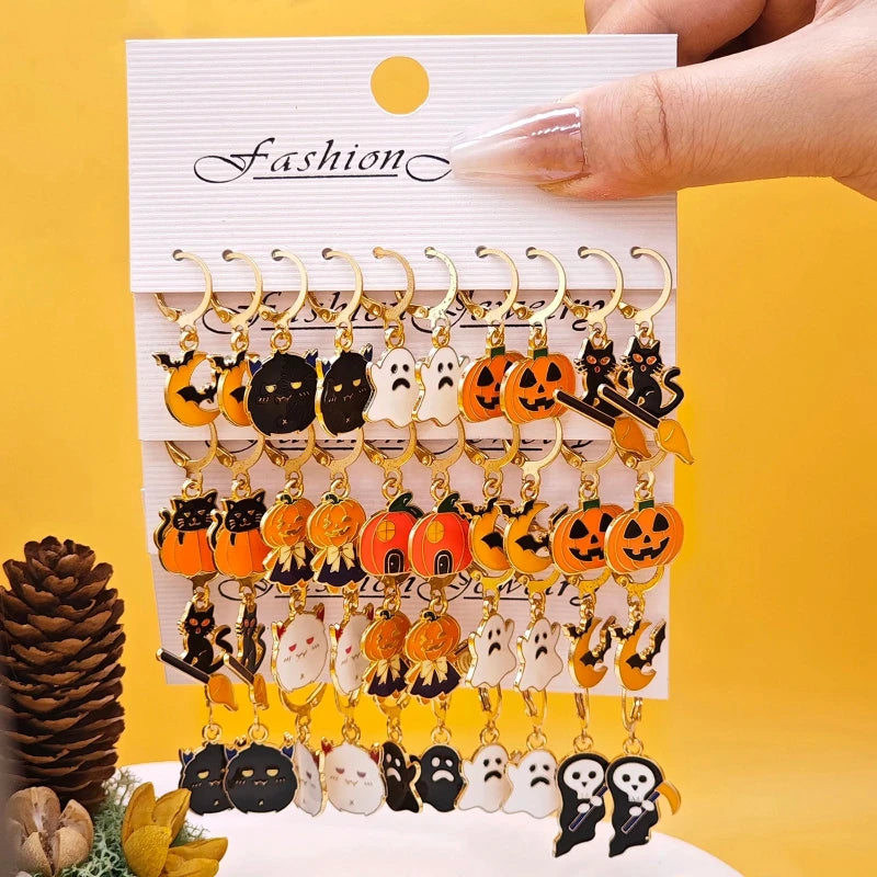 Lots de Boucles d'oreille Halloween - Lexcur