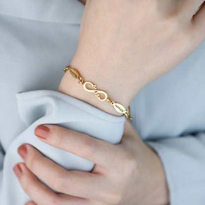 DEJLIGT-Personlig infinity armbånd 