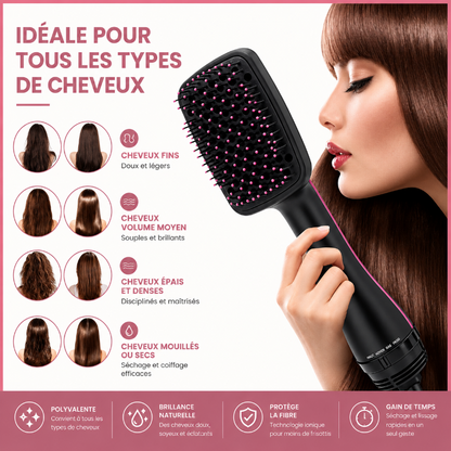 SilkBrush™ 3-en-1-Sèche, brosse et lisse vos cheveux en un seul geste