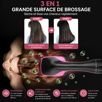 SilkBrush™ 3-en-1-Sèche, brosse et lisse vos cheveux en un seul geste