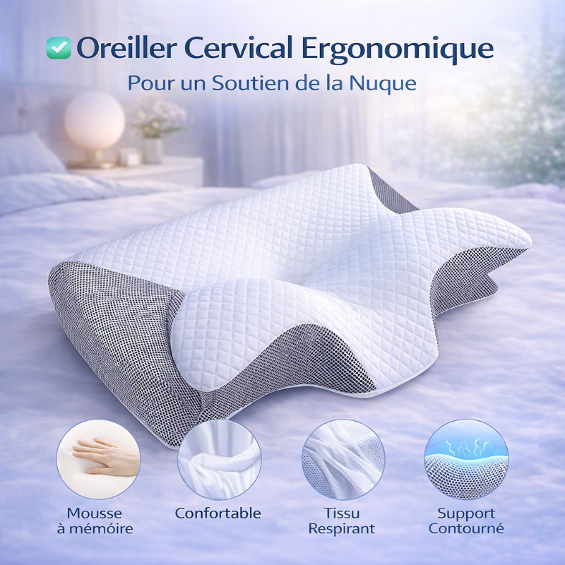 Cerva™ - Oreiller cervical orthopédique