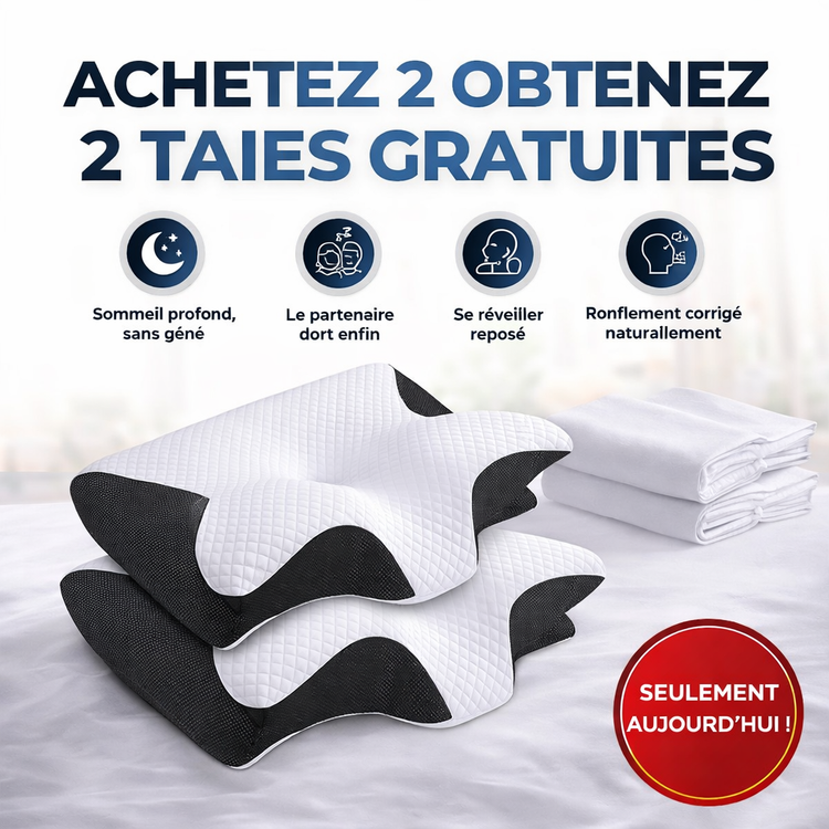 Cerva™ - Oreiller cervical orthopédique (2x CERVA Acheté = 2x Housse gratuits)
