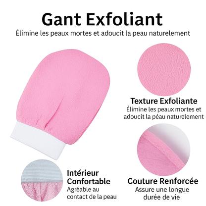 LexcurTouch® - Gant d'exfoliation spécial poils incarnés et peaux mortes