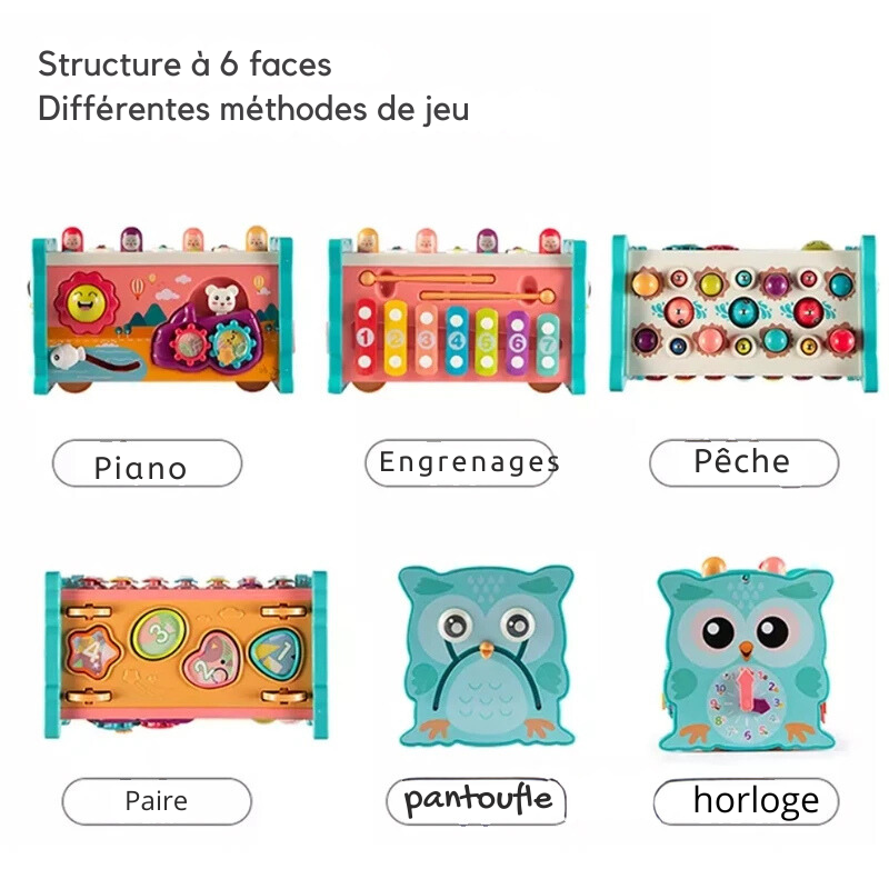 Hibou Malin Musical et Educatif - Montessori 8 en 1 activités pour tout-petits - Lexcur