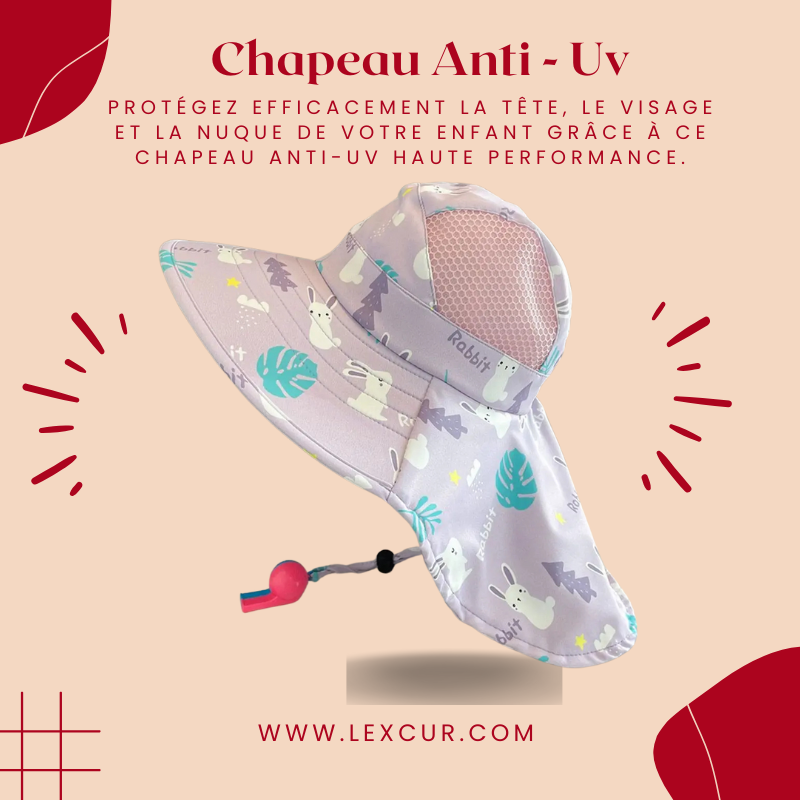 Chapeau Anti UV avec Sifflet de Sécurité Intégré