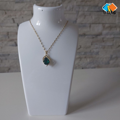 JADE - Collier en cristal vert