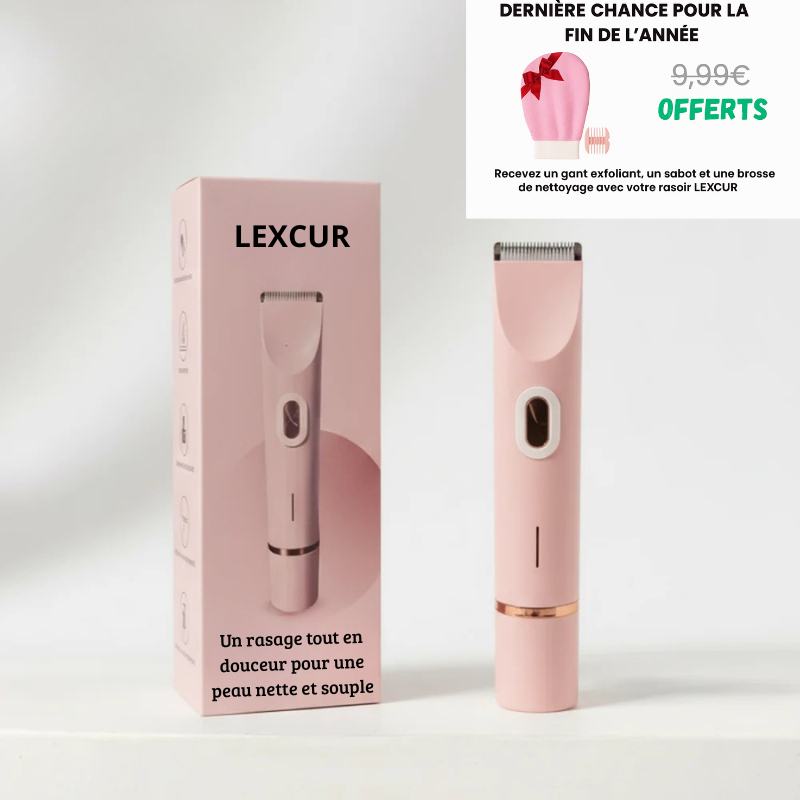 Rasoir LEXCUR® 2 en 1 - L’innovation du rasage pour une peau lisse et éclatante (+ 1 GANT EXFOLIANT OFFERT)