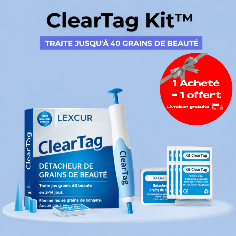 Kit ClearTag – Fini les excroissances cutanées (1 ACHETÉ = 1 GRATUIT)