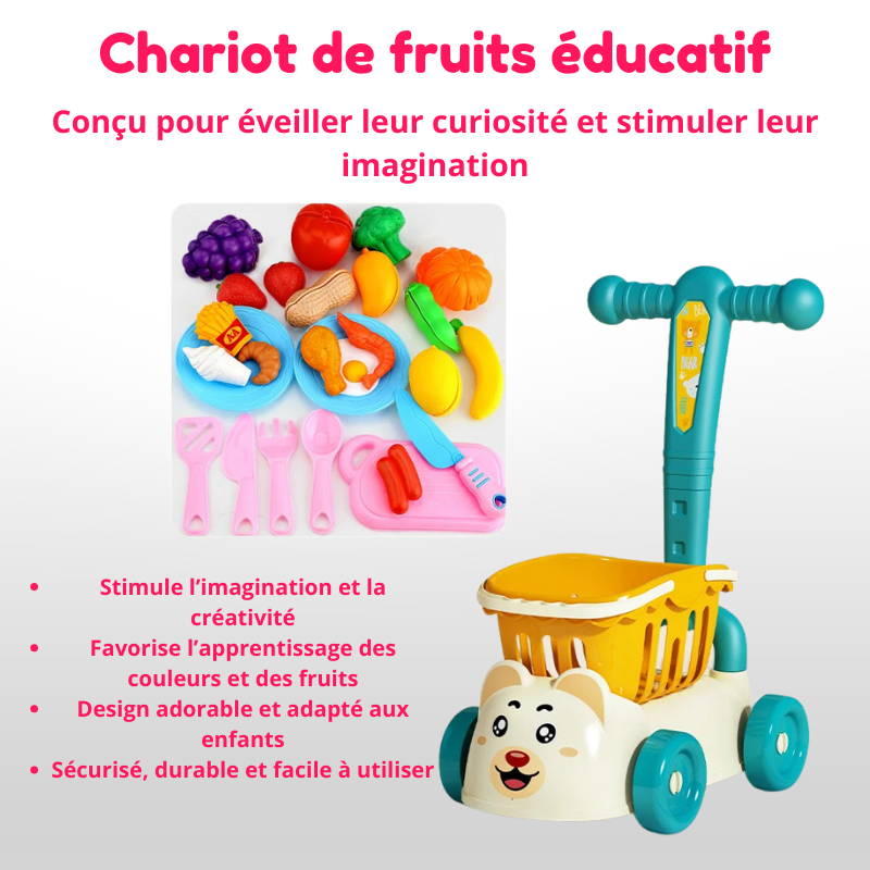 Chariot de Fruits Éducatif - jouet Enfant - Lexcur