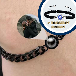 LOVE PICTURE - Bracelet photo personnalisé en acier inoxydable (+ BRACELET OFFERT)