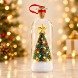 Sapin à Message – sapin de Noël lumineux en bouteille avec bouchon en liège