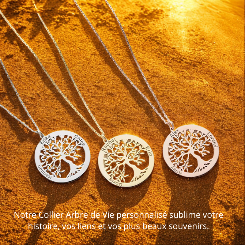 Collier Arbre de Vie Personnalisé - acier inoxydable (1 Acheté = Le 2ème à - 40% )