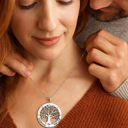 Collier Arbre de Vie Personnalisé - acier inoxydable (1 Acheté = Le 2ème à - 40% )