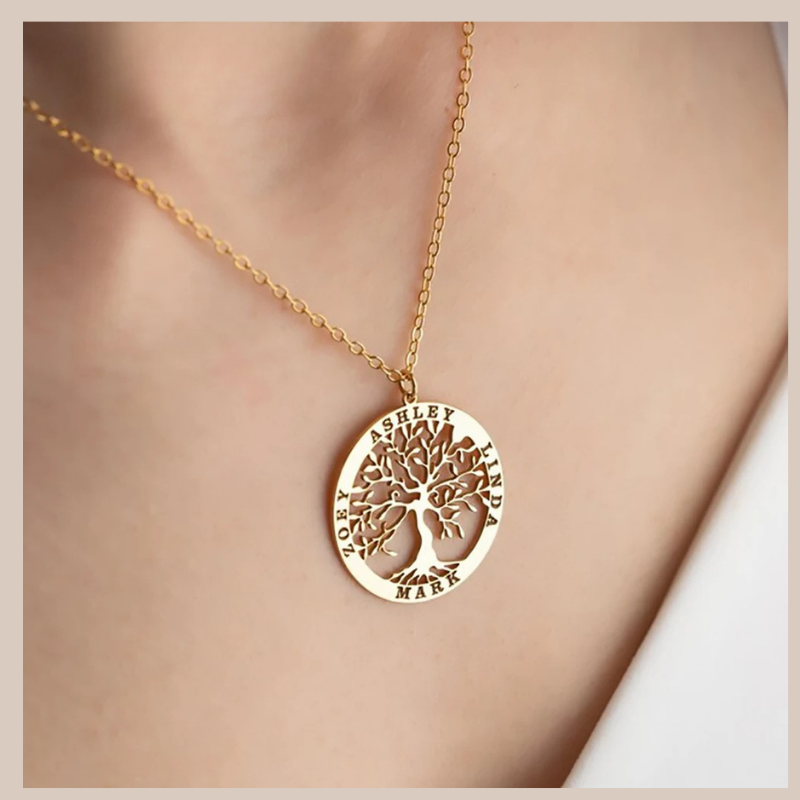 Collier Arbre de Vie Personnalisé - acier inoxydable (1 Acheté = Le 2ème à - 40% )