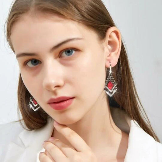 Rhombus earrings- Boucles d'oreille en losange