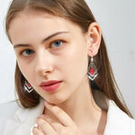 Rhombus earrings- Diamond earrings 